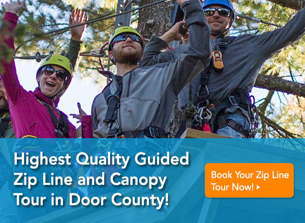 high quality zip line tour in door county wisconsin