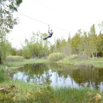 zip lining over water in door county wisconsin